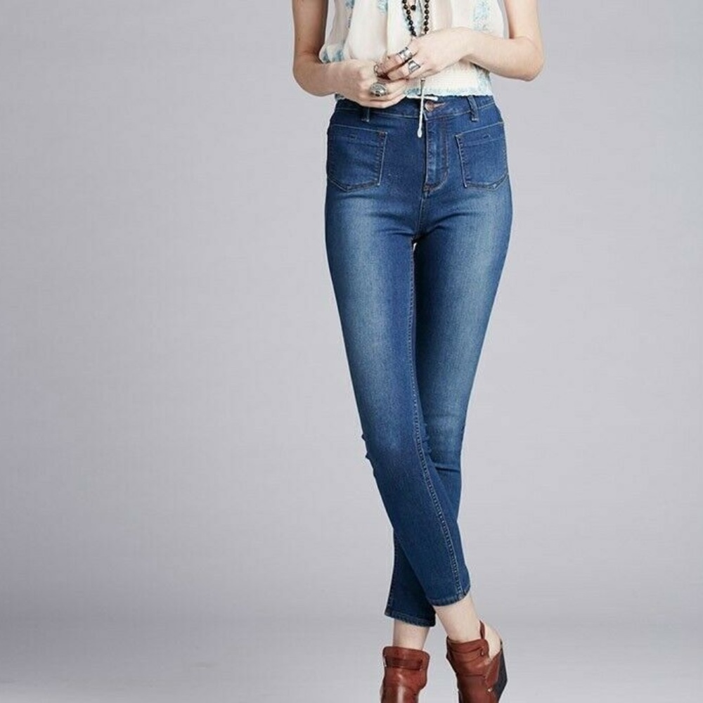 FREE PEOPLE Beverly Skinny Fit Denim Jeans